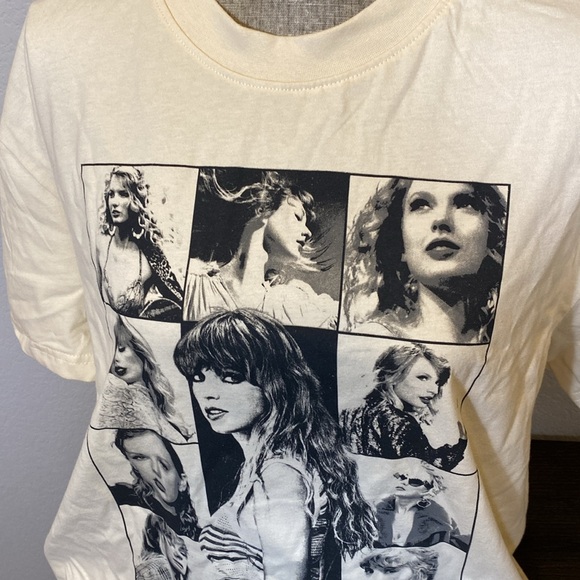 BRAND NEW Official Taylor Swift Original The Eras Tour Beige Concert T-Shirt - Picture 2 of 6